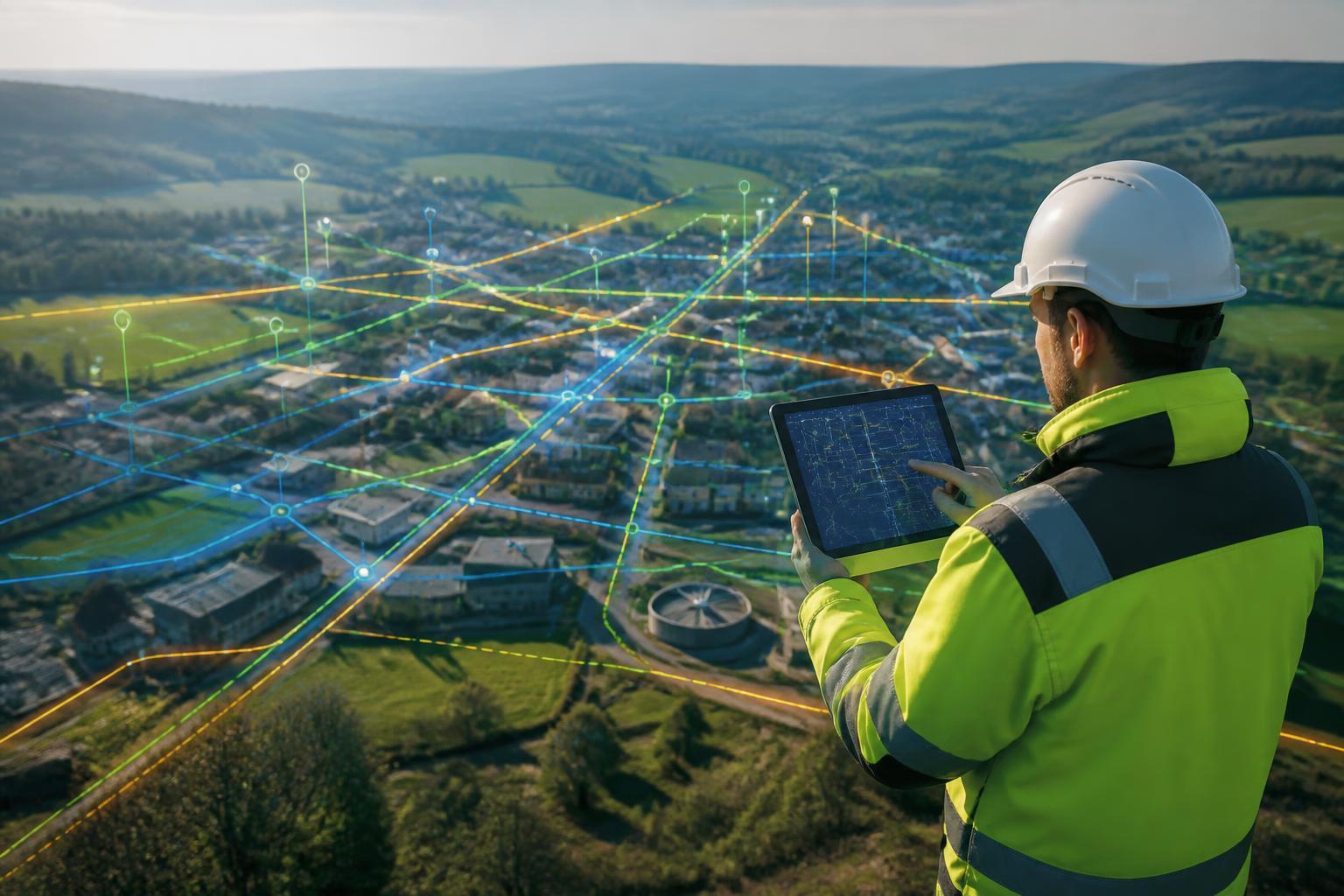 Digitale Netzplanung: Wenn Geodaten, IT und Infrastruktur zusammenwachsen Stromnetze, Glasfaserleitungen, Wasserleitungen und